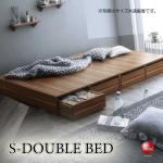 BE-3343 小上がりになるヘッド無しシンプルなセミダブルベッド