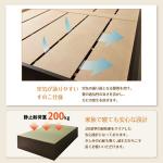 静止耐荷重は約200kgと頑丈な設計