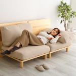 横になりやすい広い座面