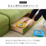 ソファー下は便利な収納スペース
