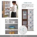 3cm間隔で調節できる可動棚