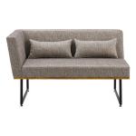 上品な布ファブリック製のダイニングソファー