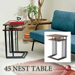 TA-2913 幅45cm＆36cmウォールナット柄の高級ネストテーブル