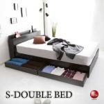 BE-3399 ブラックのスタイリッシュなセミダブルベッド