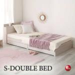 BE-3401 女性に人気の大人可愛いセミダブルベッド
