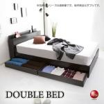 BE-3403 ブラックのダブルベッド抗菌