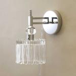 かわいいクリスタルガラスのブラケットライト