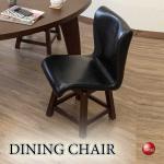 CH-4190 PUレザー製ダイニング回転チェア