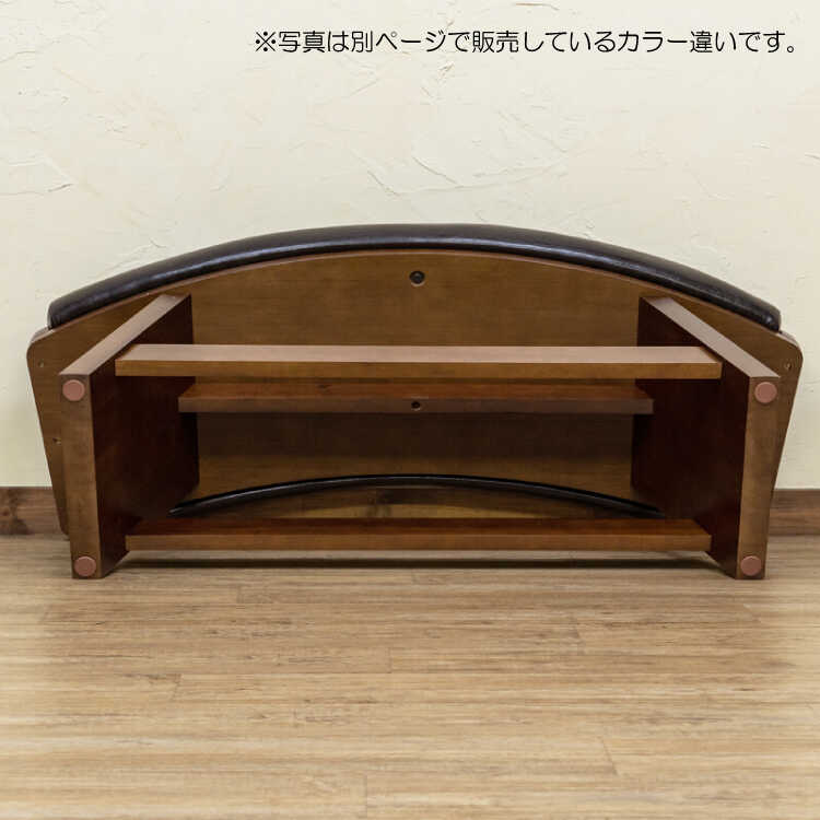 お値下げ❗️黒ベンチシート CH-4193 円卓などにオススメ！曲線食卓用ベンチ・PUレザー製