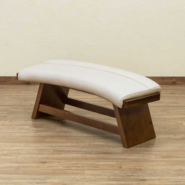 CH-4193 円卓などにオススメ！曲線食卓用ベンチ・PUレザー製