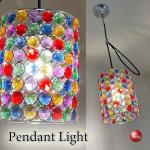 アクリルビーズがキラキラ輝く1灯ペンダントライト