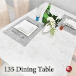 DI-2498ホワイトストーンの食卓用テーブル・幅135石目メラミン