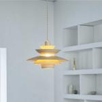 大小5つの傘をダイナミックに重ねた構造