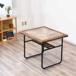 天然木アカシアの枠にメラミンをはめた豪華な食卓テーブル