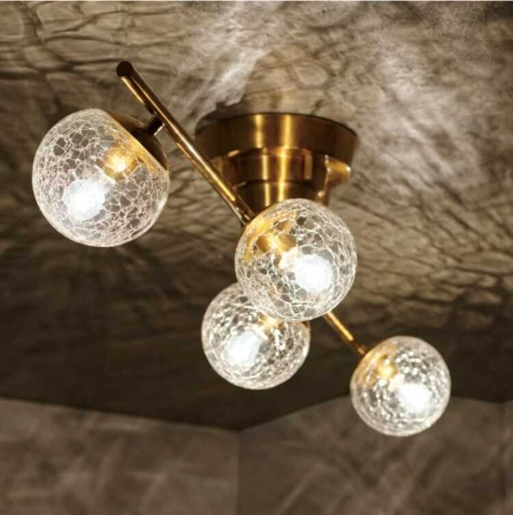 LT-5396 幻想的なヒビ割れクラックガラスの4灯シーリングライト