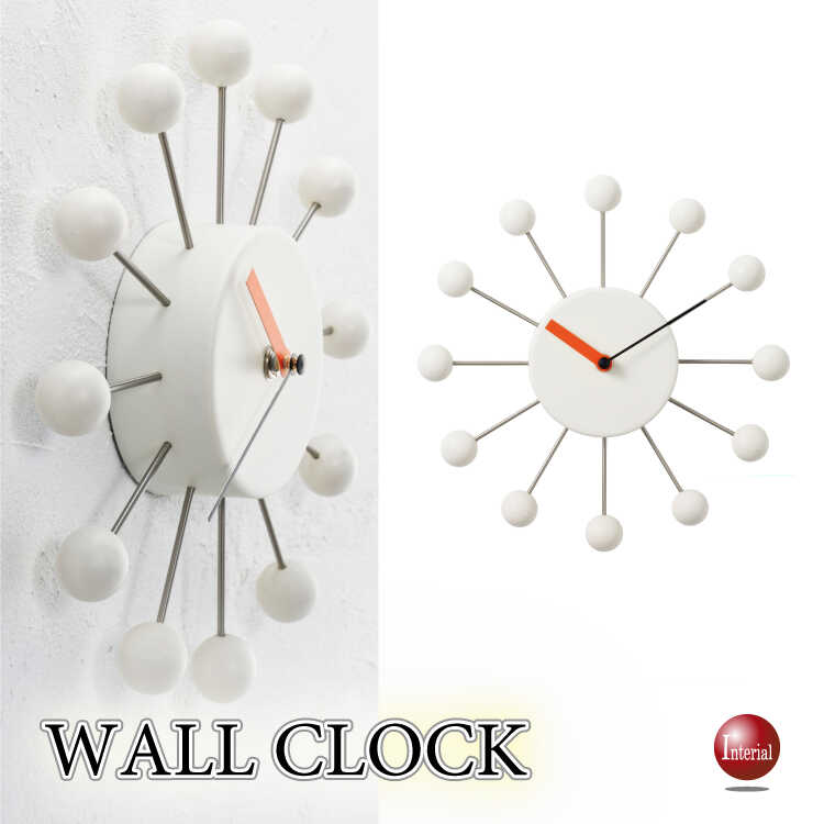 CL-2629ミッドセンチュリー風ボールデザインウォールクロック