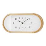 個性的な横長フォルムのウォールクロック