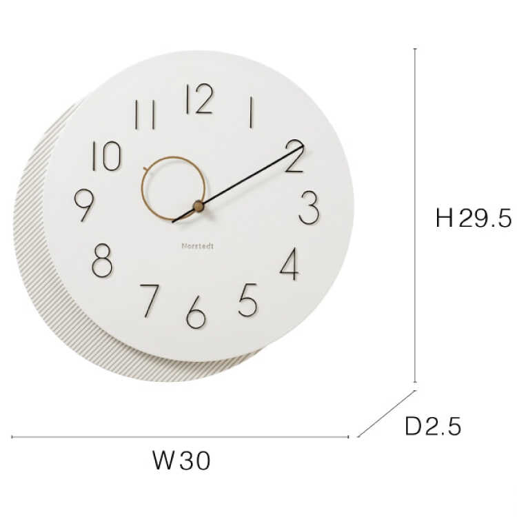 CL-2640インテリア性抜群！円をアートに描いた壁掛け時計のサイズ詳細画像