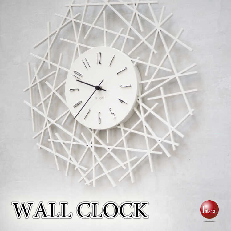 CL-2642インパクト抜群！白いウォールアート壁掛け時計・連続秒針