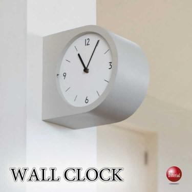 小さいサイズの両面ウォールクロック(グレー・音がしない連続秒針)