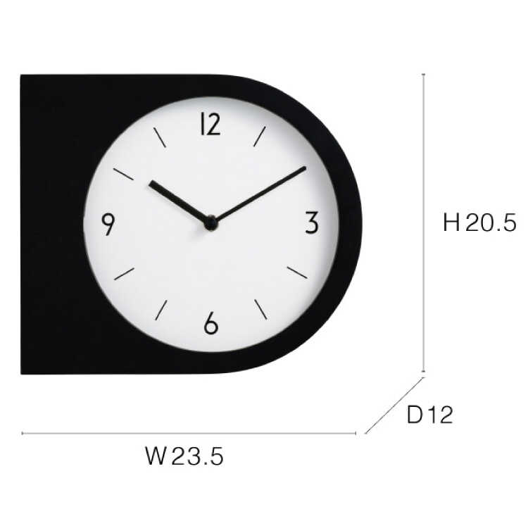 CL-2645小さいサイズの両面ウォールクロック・グレー・連続秒針のサイズ詳細画像