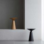 天然木オーク製の高級サイドテーブル