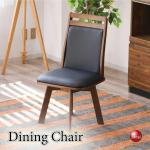 CH-4224天然木製＆PVCレザー製の肘なし回転チェア食卓用