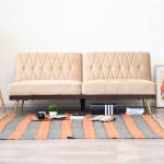 スタイリッシュなベロア生地のソファーベッドが激安