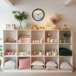 おしゃれな現代美術アートデザインのウォールクロックの設置例