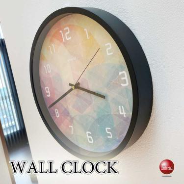 おしゃれな現代美術アートデザインのウォールクロック（連続秒針スイープムーブメント）