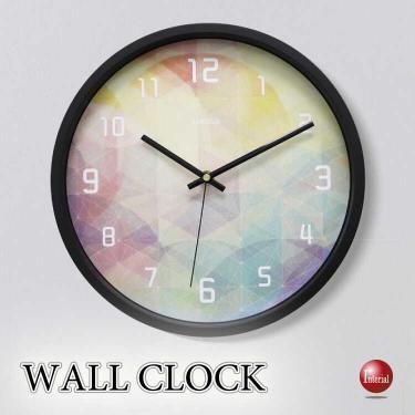 おしゃれな現代美術アートデザインのウォールクロック(連続秒針スイープムーブメント)