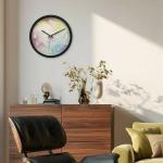 おしゃれな現代美術アートデザインのウォールクロックの設置例