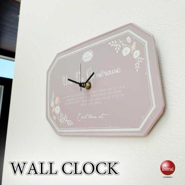 お花のフレンチデザインが可愛い壁掛け時計(静かなスイープムーブメント)