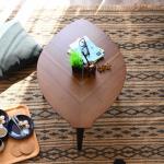 かわいい葉っぱデザインのローテーブル