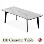 TA-2985ホワイト大理石柄セラミック製リビングテーブル・幅120