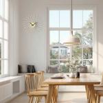 ゴールド立体的デザイン壁掛け時計の設置例