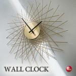 CL-2665ゴールド立体的デザイン壁掛け時計・サイレントムーブメント
