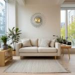 芸術的らせんデザイン壁掛け時計の設置例