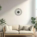 黒の幾何学模様モダンアート壁掛け時計の設置例