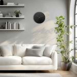 ブラックモダン壁掛け時計の設置例