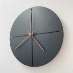 ブラックボディーのモダンな壁掛け時計