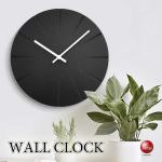 CL-2670モダンアートな黒ブラック壁掛け時計（音なしスイープムーブメント）