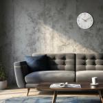 コンクリート調スタイリッシュ壁掛け時計・グレー系の設置例
