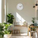 コンクリート調スタイリッシュ壁掛け時計・グレー系の設置例