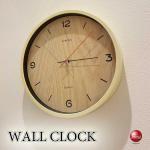 CL-2674シンプルで見やすい白木っぽい木目の壁掛け時計・スイープ針