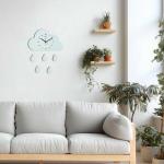 子供部屋オススメ！かわいい雲＆しずくデザイン壁掛け時計の設置例