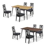 ブラックを長方形テーブルと合わせた例