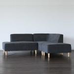 3種類のパーツがセットになったコーナーソファー﻿