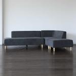 3種類のパーツがセットになったコーナーソファー﻿