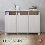 RA-3906日本製F★★★★サイドボード・トール型テレビ台・ホワイト